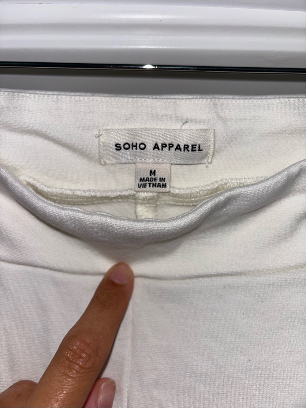 Soho Apparel White Casual Top with Crew Neck - Picture 2 of 4
